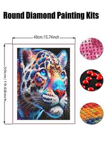 5D Diamond Painting Kits For Adults DIY Drill Diamond Art Kits Arts And Crafts For Beginners Tiger Diamond Dot Kits Gem Painting Wall Art For Living Room - Multicolor - View 8