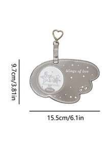 1 PC Silver Wings Bar Pendant Card Set 70mm Bar Storage Display Protective Cover Pain Bag Pendant Girl - Multicolor - View 3