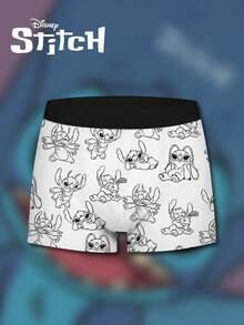 白色缝线 3D 印花男士平角内裤，时尚设计，适合日常穿着和居家休闲。 - 彩色 - 查看 2