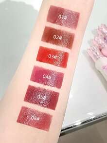Gege Bear 1pc Soft Matte Velvet Long-Lasting Non-Fading Cute Bear Velvet Matte Lip Cream, Natural Color, Versatile Nude Lip Gloss Cosmetic - Nhiều màu - Xem 6