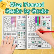 Everyday Math Activity Workbook – Mixed Practice With Number Skills And Calculations, Fun Color-By-Math Pages, Word Problems And Logic Tasks, Clear Step-By-Step Exercises, Builds Number Sense, Focus And Confidence - Daily Math - View 4