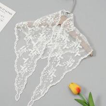 1pc Lace Floral Trim Scarf, Handkerchief, Pocket Square, Decorative Hair Band Bandana,Hair Band,Head Band Ideal For Dressing Up Your Look Valentine's Day Valentines - 彩色 - 查看 3