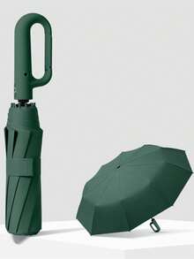 便携式旅行伞，小巧耐用，防风，反向折叠设计，带有安全反光饰边，适合汽车和户外旅行