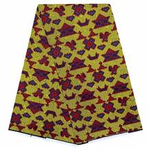 Tissu africain imprimé en polyester doux, motif Kitenge coloré, convient pour la couture de robes d'été, jupes, hauts et tenues de vacances, idéal pour la couture DIY, le matelassage, les sacs de mode, les foulards, les taies d'oreiller et les textiles d'ameublement - Multicolore - Voir 11