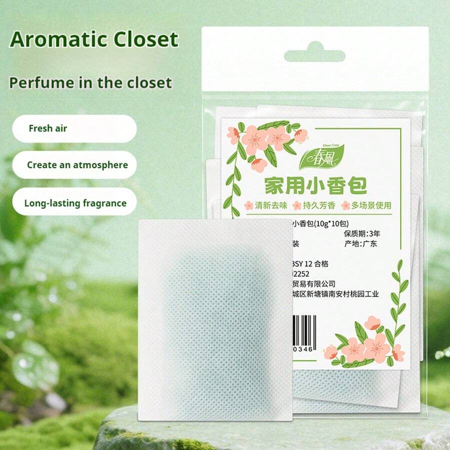 10g*10 Aromatic Bead Sachets 10g Each, Small & Travel-Friendly For Home, Closet, Drawer And On-The-Go Use - Mint Green - View 1