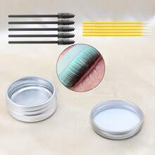 3pcs Eyelash Lifting Tool Set, Includes Solid Eyelash Lifting Glue And Eyelash Lifting Wand With Brush, No Glue Needed For Lifting Eyelashes And Eyebrows Shaping. Integrated Eyelash Curling Pad And Tool Brush To Speed Up Eyelash Curling. - Clear - View 2