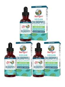 Mary Ruth's Vegan Chlorophyll Liquid Drops - Non-Diluted Liquid Chlorophyll - Mulberry Derived Supplement - Non-GMO - Delicious Minty Flavor - 2 Fl Oz - 3 chai - Xem 1