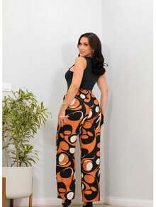 Duna Fabric Wide-Leg Pants - Vintage Tile - View 2
