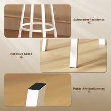 HOMCOM Barstools - White - View 5