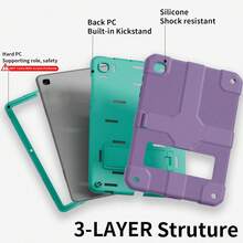 Kids Tablet 1pc, Tab S6 Lite 10.4-Inch (2024/2022/2020 Models) Protective Case With S Pen Slot, Sturdy Stand, Shockproof & Drop-Resistant, Rainbow + Ivory White - Rainbow Colors + - View 4