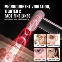 Red Light Therapy Wand For Face, 7-Color LED Facial Wand Red Light Therapy Device With Heatig Therapy| Microcurrent Vibrating Massage, Portable LED Beauty Wand For Face, Neck - Black - View 4