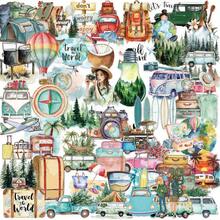 50pcs Simple Outdoor Travel Stickers, Creative Graffiti Stickers, Office Supplies, Mobile Phone And Computer Stickers, High-Value Waterproof Cool Stickers - Multicolor - View 9