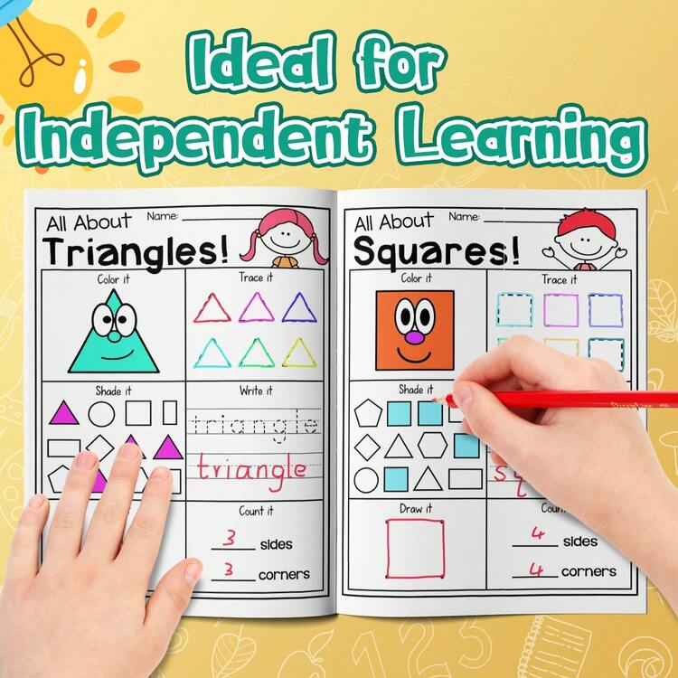 Math & Logic Skills Workbook – Observation Games, Geometry Shapes ...