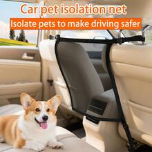 Car Pet Barrier Net - Dashboard Armrest Barrier Net, Easy To Install, Lightweight And Adjustable, Effectively Prevents Pets From Roaming In The Car, Suitable For Most Vehicles - one-size - View 2