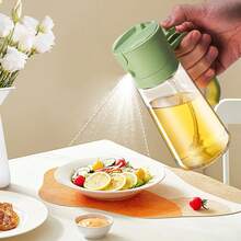 2-In-1 Oil Sprayer & Pourer - Non-Stick Glass Auto-Open/Brush For Fat Loss - Multicolor - View 5