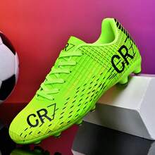 New Men's Football/Soccer Shoes Recommended For School, Match, Training, Low-Top, Long Studs, Non-Slip, Grip, Unisex Adult - Green - View 3