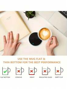 1pc 4-Inch USB Beverage Warmer - 55°C/131°F Constant Temperature Electric Cup Warmer, USB Powered Beverage Warmer For Coffee, Tea, Chocolate, Water, Portable Stylish Silver Design For Home, Office, Travel, Prevents Drink From Getting Cold, Ideal Gift + Includes 31-Country Electronic User Guide - Bạc - Xem 4