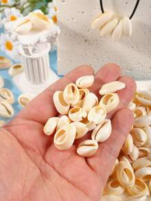 100/200pcs Natural Shell Beads, Seashells Conch For Bracelet Boho Jewelry Making, Needlework Wholesale Jewelry Accessories - Natural Shell Beads - View 4