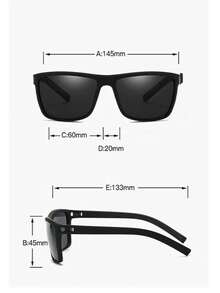 Men's Fashionable Versatile Simple Black Glasses - Black - View 3
