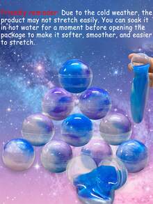 星空史莱姆，星球主题派对礼品，星空史莱姆球，弹性好，不粘手，不染色，柔软橡皮泥玩具，男女皆宜，减压玩具，派对用品，课堂奖励，弹性史莱姆套装，圣诞袜填充物，派对礼品袋填充物，复活节篮子填充物，情人节派对用品，生日礼物（颜色随机）（包装颜色随机） - 02 - 查看 11