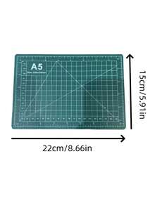 A3/A4/A5 Cutting Mat With Green Grid And Diagonal Cutting Lines - Heavy-Duty Plastic Craft Mat With Rounded Corners, Cm/Inch Scale, Grid Lines, And Cutting Guide. Suitable For Fabric, Paper, DIY, Quilting, Scrapbooking. Sturdy And Durable Precision - Green - View 13
