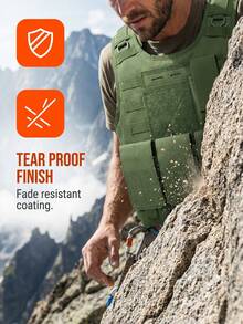 Outdoor Tactical Vest - Multifunctional Protective Tactical Vest, Made Of Durable Oxford Cloth With MOLLE System, Adjustable Shoulder And Waist Straps, Breathable Mesh Back, Quick Release Buckle, Designed For Ballistic Plates And Multiple Practical Pockets; Lightweight, Water-Resistant EDC Chest Rig Suitable For Hiking, Climbing, Airsoft, Paintball, Military Training, Security And Rescue; Unisex, Ideal Gift For Valentine's Day - màu đen - Xem 6