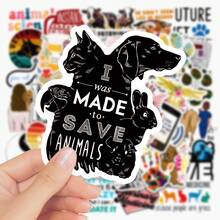 50/100pcs Vibrant Veterinary Series Stickers - Decorative Scrapbooking & Stamping Stickers For Mobile Phone Case, Laptop, Helmet, Skateboard, Waterproof DIY Creative Decoration Aesthetic Stickers For Scrapbook Journaling Water Bottles Laptop - A - View 5