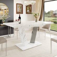 Dining Tables - White + MDF+Metal - View 2