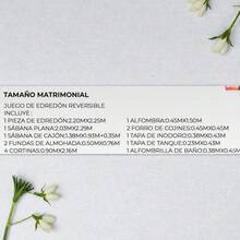 Casaisla Home Collection Set 15 Piezas Coordinado de Habitación Incluye Edredón Reversible, 2 Sábanas, 2 Fundas de Almohada, 2 Forros de Cojines, 4 Cortinas, 1 Alfombrilla Larga y 1 Juego de Baño - Tamaño Matrimonial y King Size - Azul Turquesa - Ver 10