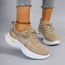 STEPREACH New Women Casual Sports Shoes, Mesh Breathable Comfortable Lightweight Non-Slip Slip-On Driving Shoes - Khaki - View 11