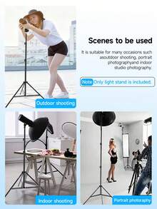 TOKQI 110厘米三脚架，带360°旋转手机支架，落地式支架，适用于专业摄影摄像工作室环形灯、摄影灯、智能手机、小型相机 - 黑色 - 查看 7