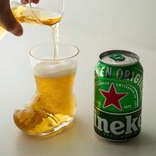 透明玻璃杯，创意靴子图案，个性化果汁/啤酒/咖啡/冷饮杯 - 彩色 - 查看 12