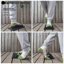 1 Pc Plantar Fascia Trainer | Toe Flexibility Board With Arch Support, Ergonomic Design, Non-Slip Surface, Ideal For Home Gym, Athletes, And Elderly - Black - View 3