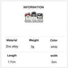 1PC Funny Dental Enamel Pins Cute Tooth Brooches For Dentist Nurse Backpack Lapel Decor Gift - White - View 7