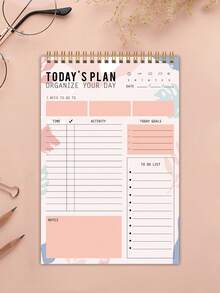 Trees 52-Sheet To Do Lists Notepads, A5 Simple Daily Planner Notebook Journal With Daily Goals, Time Slots & Notes, Office Supplies, Back To School - Multicolor - View 7