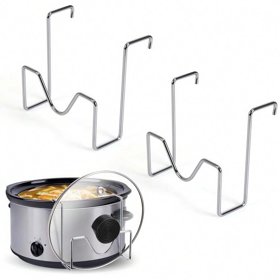 Heat-Resistant Slow Cooker Lid Holder Rack, Compatible With Most Pots, Keeps Countertop Organized And Saves Space, Kitchen Organizing Essential - Multicolor - View 1