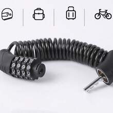 1 Motorcycle Helmet Lock, With Fixing Cable, Hook And Combination, Anti-Theft For Full Face Electric Vehicle Helmet.