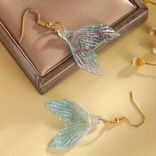 闪耀美人鱼尾耳环，优雅迷人，适合日常佩戴、度假、海滩度假、节日、母亲节礼物，四季皆宜 - 彩色 - 查看 6