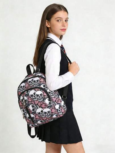 1 pieza Mochila de gran capacidad de moda para mujer, adecuada para ir al trabajo, viajar, compras y también puede ser un regalo.
