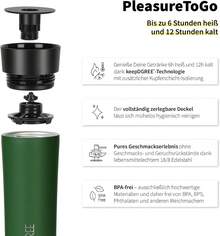 Isolierte Trinkflaschen für den Outdoor-Bereich - 10 Forrest Green | Grün - Übersicht 2