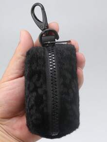 Plush Leopard Print Clutch Bag Portable Pouch For Storage Fashion Small Coin Purse Lipstick Case Key Holder For Women Money Wallet Mini Wallet Purse Wallet Small Wallet Coin Wallet Cute Stuff Mothers Day Gift Cruise Essential - Multicolor - View 9