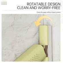 Miniaturowy mop kolodionowy, składany, obrotowy mop bez użycia rąk, chłonny mop. - Zielony - Zobacz 3