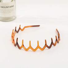 2 Women's Long-Toothed Headbands | Plastic Non-Slip Face Washing Headbands, Retro Minimalist Style, Solid Color Hair Accessories - 2Pcs髮箍 - 查看 4