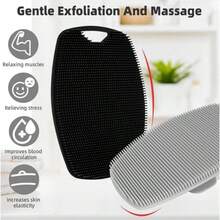 1pc/2pcs Soft Silicone Body Cleansing Brush For Exfoliation Convenient Practical Easy To Clean Pamper Yourself Silicone Bath Brush - Multicolor - View 6