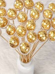 20件/套 DIY糖果巧克力花架，10个透明球形支架，10个竹签花架组合，适用于情人节、婚礼、毕业典礼、母亲节、周年纪念日、生日派对的花束装饰（1套/10套） - 球形 - 查看 4