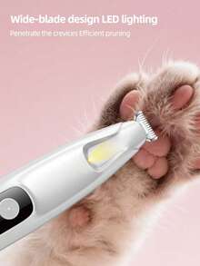 Mașină de tuns silențioasă pentru animale de companie, 50dB, reîncărcabilă și impermeabilă, cu lumină LED pentru labe, ochi, urechi, față și fund de câini și pisici mici, aparat de ras multifuncțional pentru animale de companie - Multicolor - Vizualizare 2