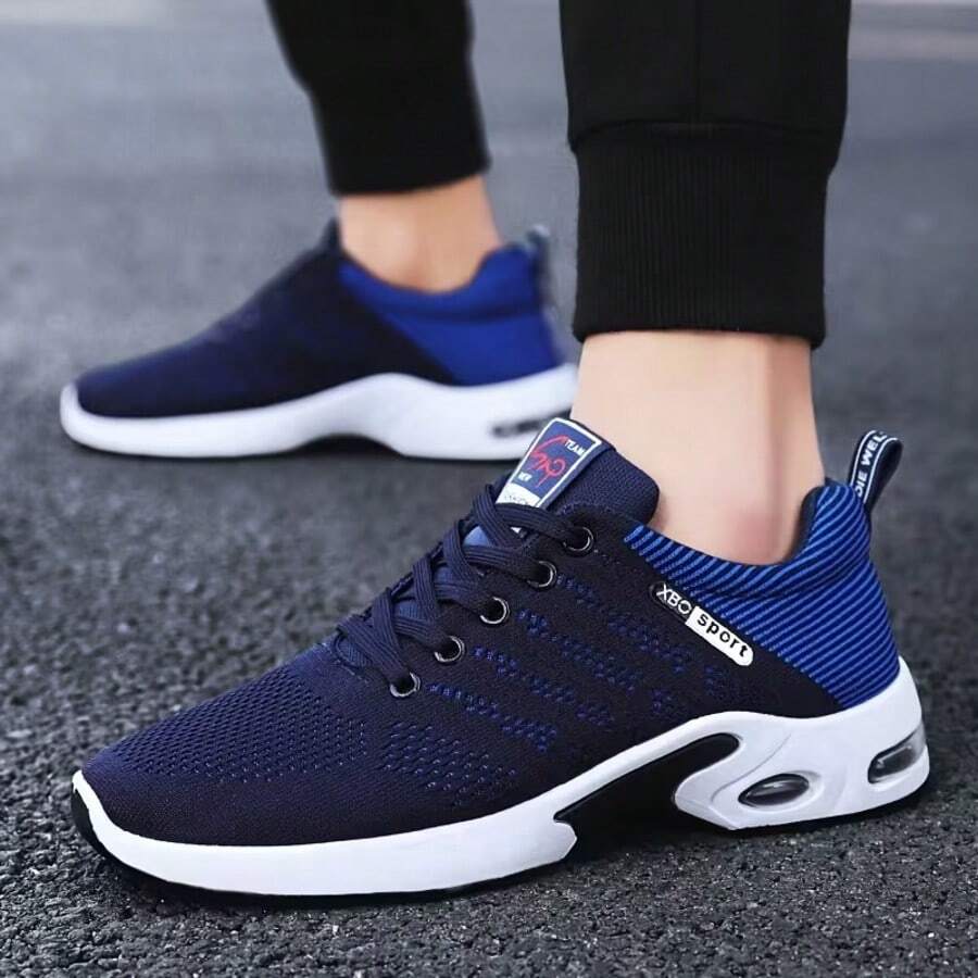 2026 Spring Breathable Cushion Casual Shoes For Men, Men's Shoes, Casual Shoes, Sports Shoes, Running Shoes, Multiple Colors Available - 藍色 - 查看 1