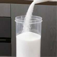 1pc Household Airtight Storage Canister, Large Capacity White Sugar Jar, Refrigerator Cold Brew Cup With Lid, Leak-Proof, Portable Soy Milk Cup, Tumbler - White - View 3