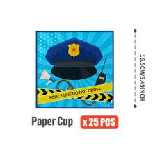 100/25/10pcs Blue Theme Disposable Plates Napkins Cups, Disposable Party Supplies Set, Suitable For 25 Guests, Disposable Paper Plates Party Tableware Suitable For Birthday Wedding Theme Party Family Picnic - Multicolor - View 10