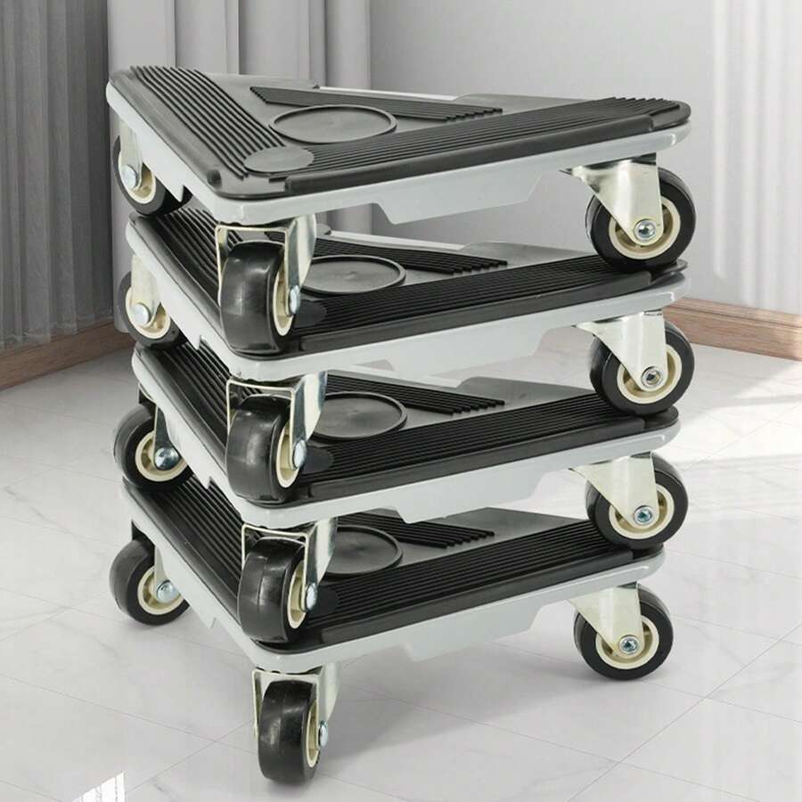 Small Caster Wheels - Black - View 1